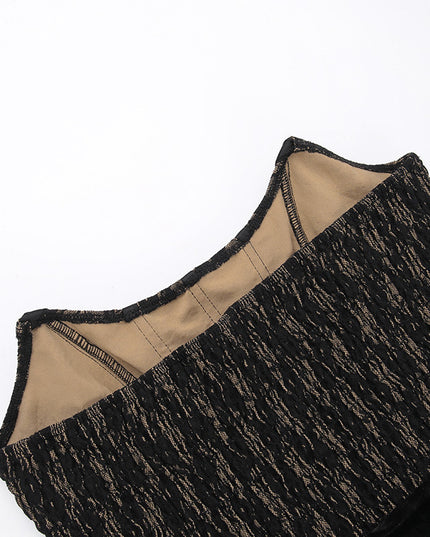 Jadore demure Sexy Lace Velvet Patchwork Dress