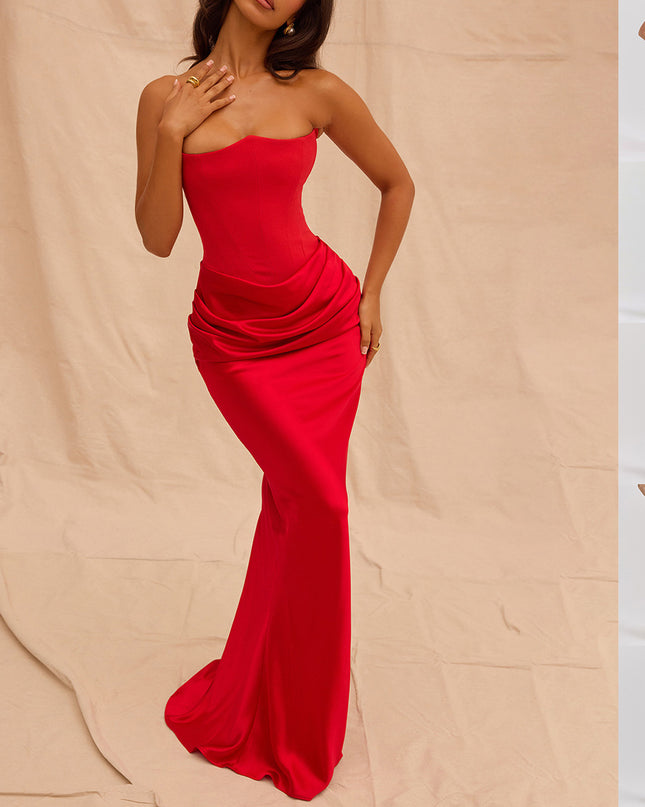 Jadore demure Slim Tube Top Long Dress