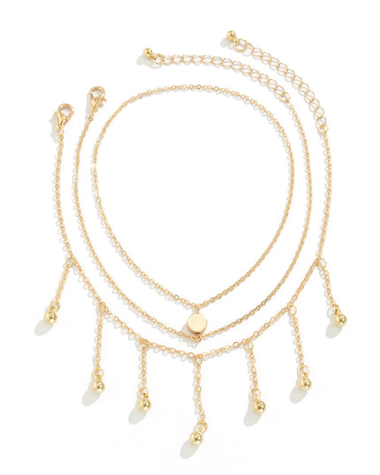 Demure belldoir Jewelry Niche Cross Lob Tassel Suit Anklet Women