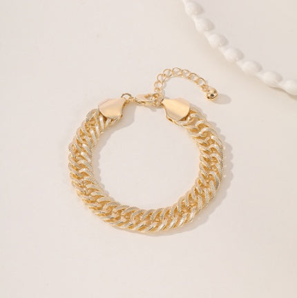 Demure Belldoir Elegant And High-end Middle Eastern Ramadan Style Metal Engraved Double Woven Dense Chain For Women's Popular