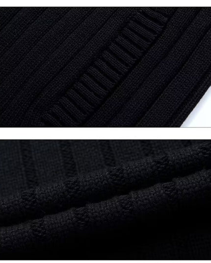 demure Zipper Outerwear Sweater  For Men Fleece-lined