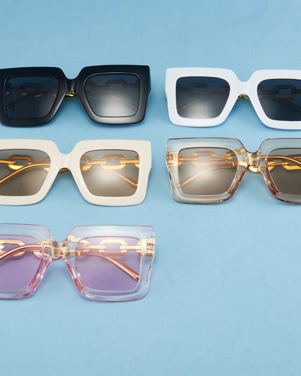 demure Square Chain Sunglasses for women