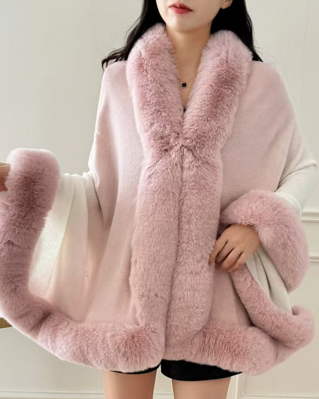 demure Knitwear Winter Fur Collar Cardigan Coat For Women