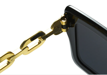 demure Square Chain Sunglasses for women