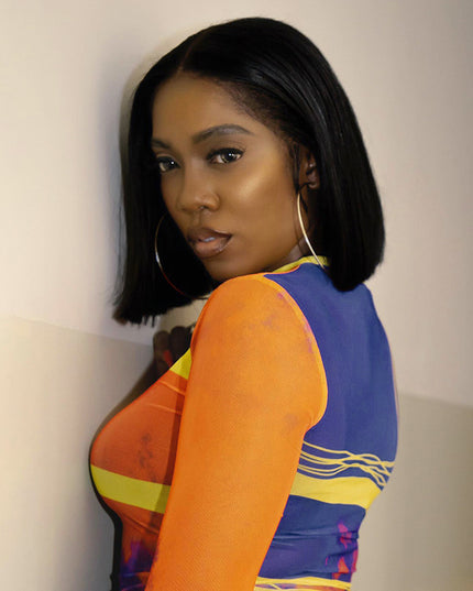 Jadore demure Printed High-waisted Buttock Dress