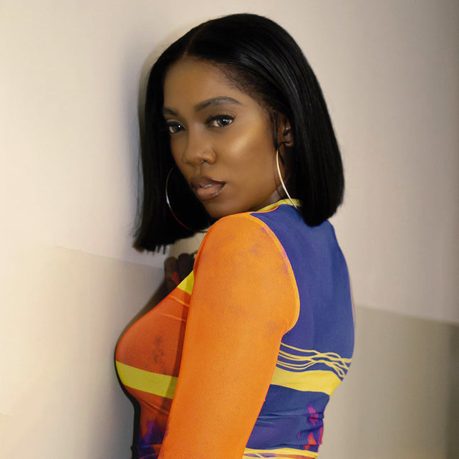 Jadore demure Printed High-waisted Buttock Dress