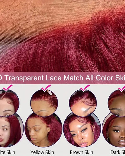 Fashionly demure Wine Red wig