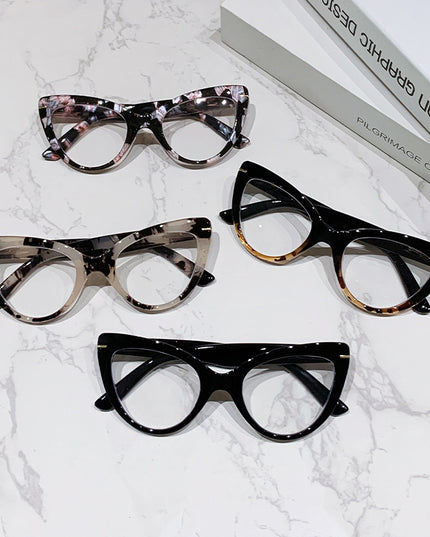 Demure Women's Large Frame Cat's Eye High Presbyopic Glasses