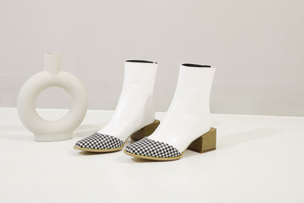 Demure Savage Plus Size British Short Boots Women