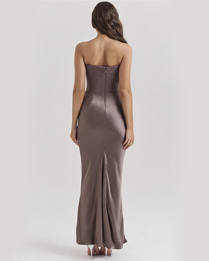 Jadore demure Slim Tube Top Long Dress