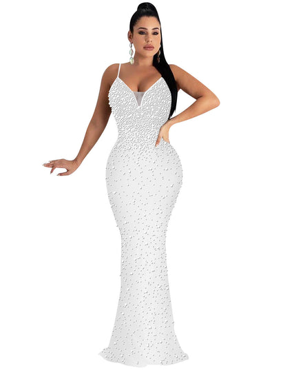 Jadore demure NewHot Drill Stud Strap Dress