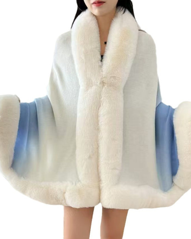 demure Knitwear Winter Fur Collar Cardigan Coat For Women