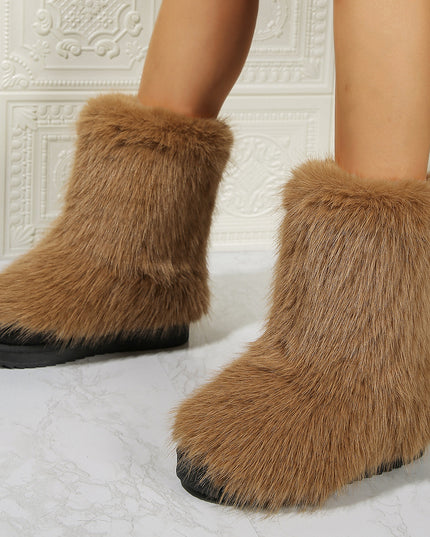 Demure savage  Snow short Boots Winter  Mid-tube Furry Cotton