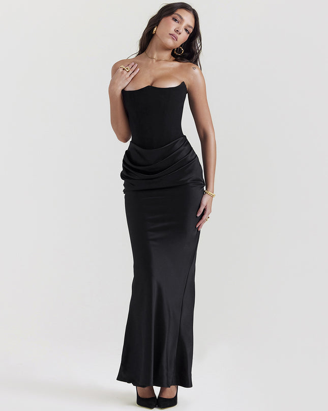 Jadore demure Slim Tube Top Long Dress