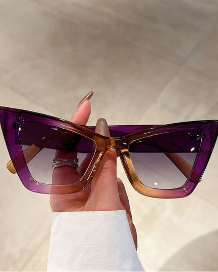 Demure Large Frame Cat Eye  Sunglasses