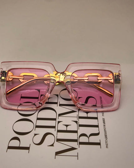 demure Square Chain Sunglasses for women